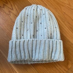 LOFT NWT Crystal Sparkle Ribbed Beanie -‎ Mint